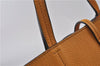 Authentic Salvatore Ferragamo Gancini Leather Hand Tote Bag Purse Yellow J2280