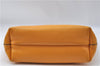 Authentic Salvatore Ferragamo Gancini Leather Hand Tote Bag Purse Yellow J2280