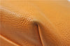 Authentic Salvatore Ferragamo Gancini Leather Hand Tote Bag Purse Yellow J2280