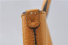 Authentic Salvatore Ferragamo Gancini Leather Hand Tote Bag Purse Yellow J2280