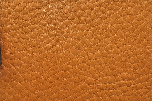 Authentic Salvatore Ferragamo Gancini Leather Hand Tote Bag Purse Yellow J2280