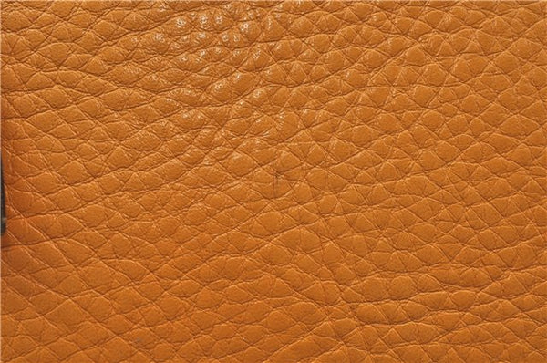 Authentic Salvatore Ferragamo Gancini Leather Hand Tote Bag Purse Yellow J2280
