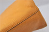 Authentic Salvatore Ferragamo Gancini Leather Hand Tote Bag Purse Yellow J2280