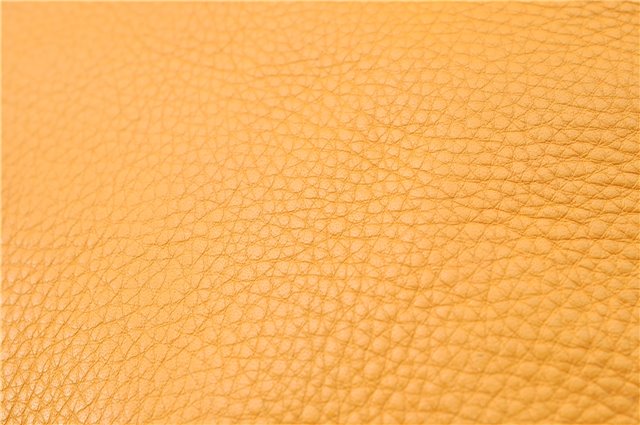 Authentic Salvatore Ferragamo Gancini Leather Hand Tote Bag Purse Yellow J2280