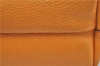 Authentic Salvatore Ferragamo Gancini Leather Hand Tote Bag Purse Yellow J2280