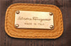 Authentic Salvatore Ferragamo Gancini Leather Hand Tote Bag Purse Yellow J2280
