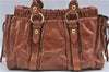 Authentic MIU MIU Leather 2Way Shoulder Cross Body Hand Bag Purse Brown J2282