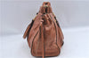 Authentic MIU MIU Leather 2Way Shoulder Cross Body Hand Bag Purse Brown J2282