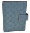 Authentic GUCCI Guccissima Notebook Cover GG Leather 115241 Blue J2283