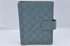 Authentic GUCCI Guccissima Notebook Cover GG Leather 115241 Blue J2283