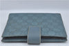 Authentic GUCCI Guccissima Notebook Cover GG Leather 115241 Blue J2283