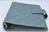 Authentic GUCCI Guccissima Notebook Cover GG Leather 115241 Blue J2283