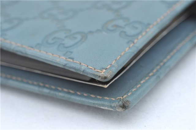 Authentic GUCCI Guccissima Notebook Cover GG Leather 115241 Blue J2283