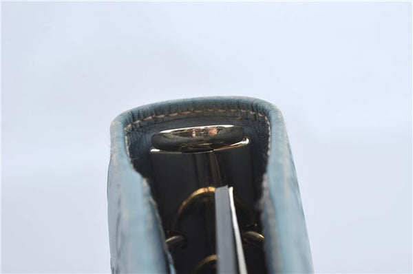 Authentic GUCCI Guccissima Notebook Cover GG Leather 115241 Blue J2283