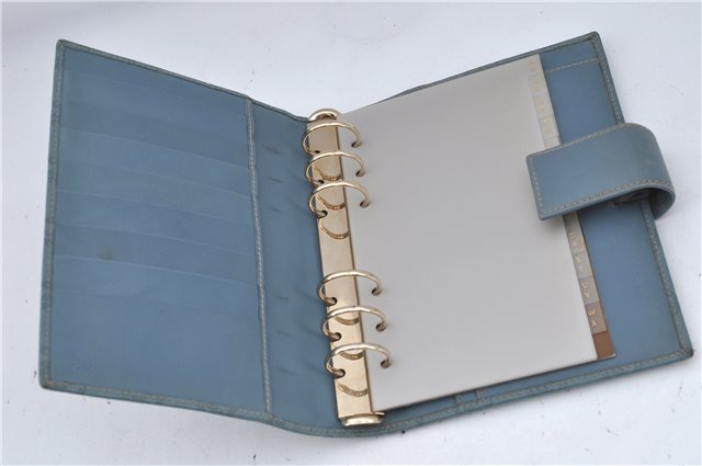 Authentic GUCCI Guccissima Notebook Cover GG Leather 115241 Blue J2283