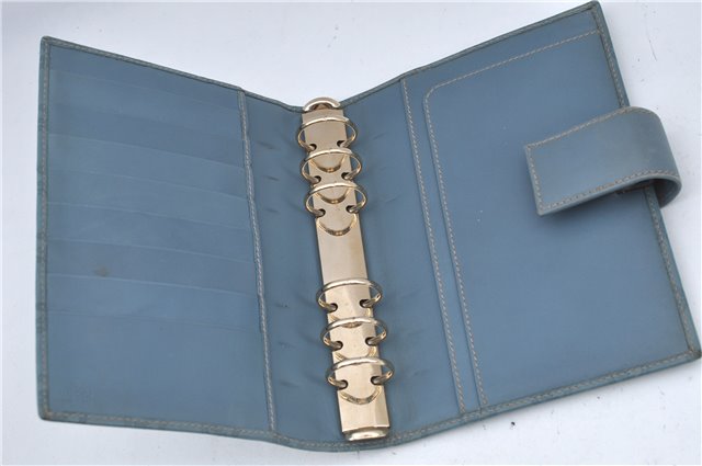 Authentic GUCCI Guccissima Notebook Cover GG Leather 115241 Blue J2283