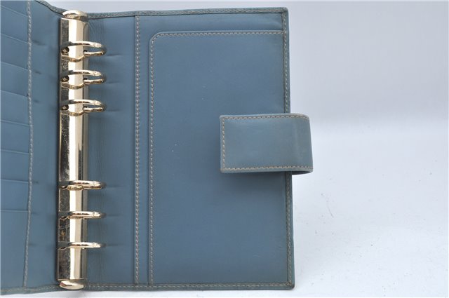 Authentic GUCCI Guccissima Notebook Cover GG Leather 115241 Blue J2283