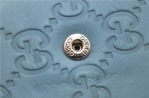 Authentic GUCCI Guccissima Notebook Cover GG Leather 115241 Blue J2283