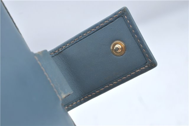 Authentic GUCCI Guccissima Notebook Cover GG Leather 115241 Blue J2283