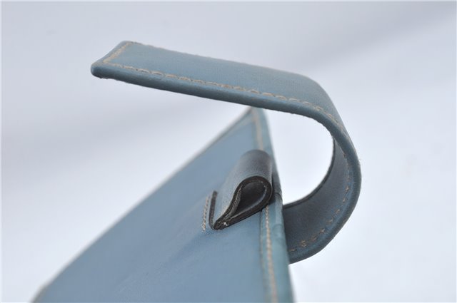 Authentic GUCCI Guccissima Notebook Cover GG Leather 115241 Blue J2283