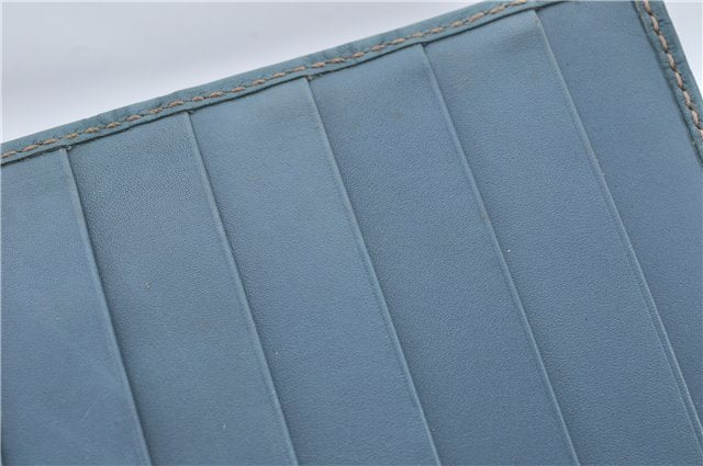 Authentic GUCCI Guccissima Notebook Cover GG Leather 115241 Blue J2283