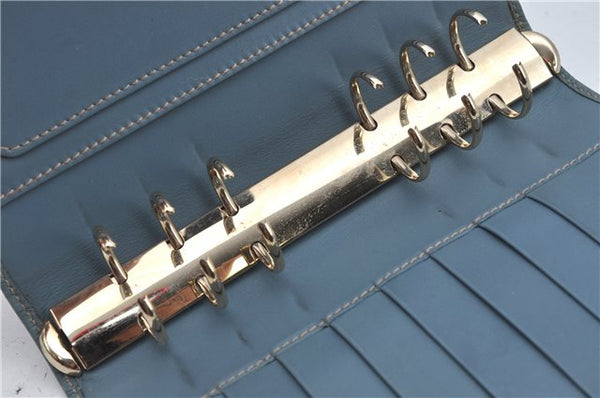 Authentic GUCCI Guccissima Notebook Cover GG Leather 115241 Blue J2283