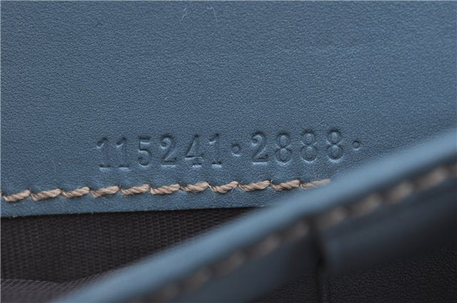 Authentic GUCCI Guccissima Notebook Cover GG Leather 115241 Blue J2283