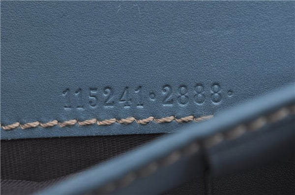 Authentic GUCCI Guccissima Notebook Cover GG Leather 115241 Blue J2283