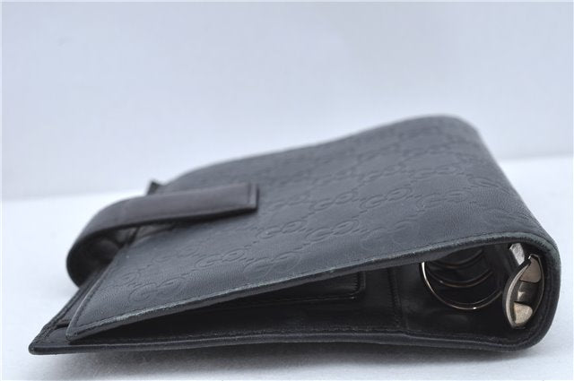 Authentic GUCCI Guccissima Notebook Cover GG Leather 115241 Black J2284