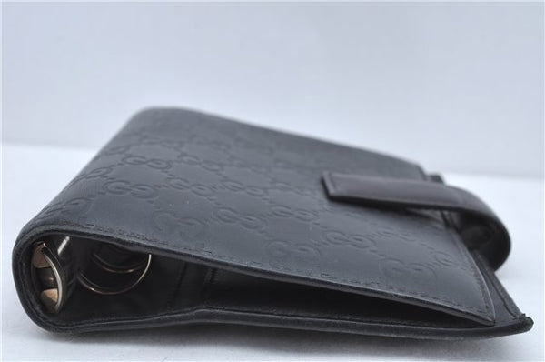 Authentic GUCCI Guccissima Notebook Cover GG Leather 115241 Black J2284