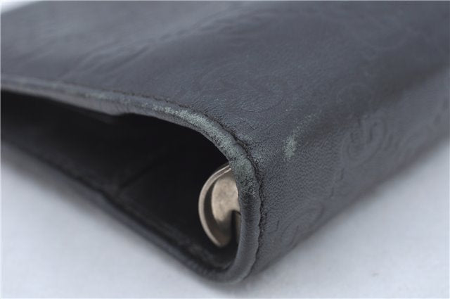 Authentic GUCCI Guccissima Notebook Cover GG Leather 115241 Black J2284