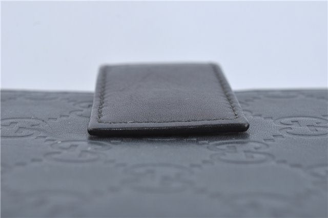 Authentic GUCCI Guccissima Notebook Cover GG Leather 115241 Black J2284