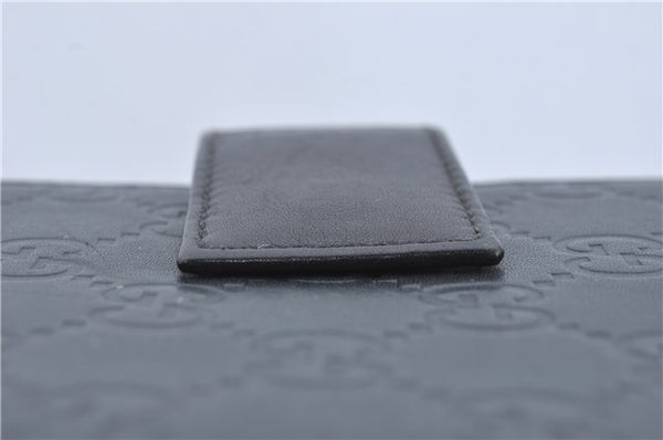 Authentic GUCCI Guccissima Notebook Cover GG Leather 115241 Black J2284