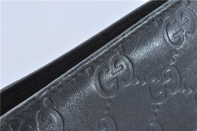 Authentic GUCCI Guccissima Notebook Cover GG Leather 115241 Black J2284