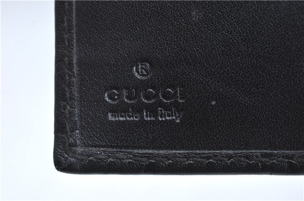 Authentic GUCCI Guccissima Notebook Cover GG Leather 115241 Black J2284