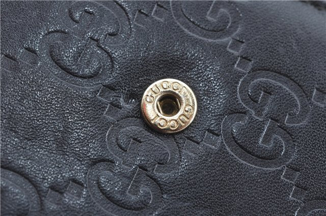 Authentic GUCCI Guccissima Notebook Cover GG Leather 115241 Black J2284