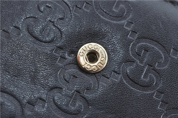 Authentic GUCCI Guccissima Notebook Cover GG Leather 115241 Black J2284