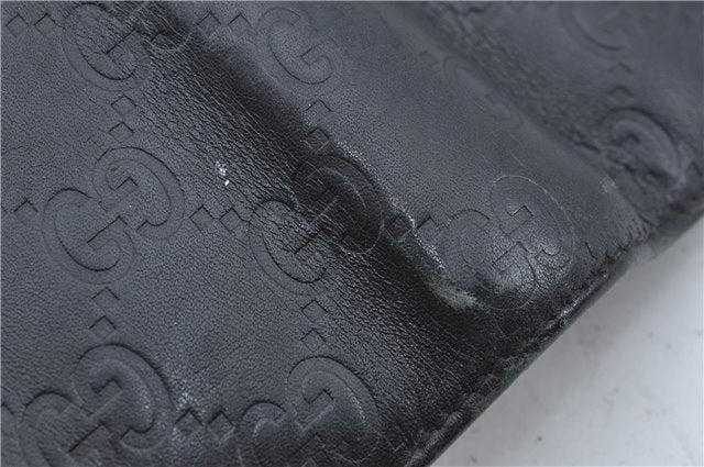 Authentic GUCCI Guccissima Notebook Cover GG Leather 115241 Black J2284