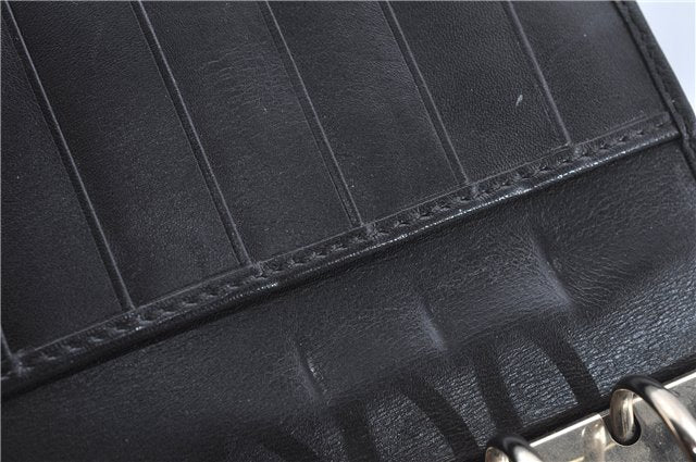 Authentic GUCCI Guccissima Notebook Cover GG Leather 115241 Black J2284