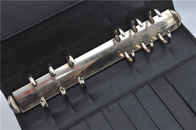 Authentic GUCCI Guccissima Notebook Cover GG Leather 115241 Black J2284