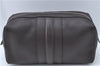 Authentic GUCCI Pouch Purse Leather 256637 Brown J2286