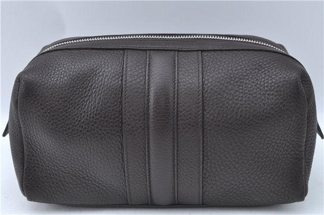 Authentic GUCCI Pouch Purse Leather 256637 Brown J2286