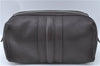 Authentic GUCCI Pouch Purse Leather 256637 Brown J2286