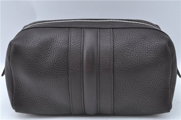 Authentic GUCCI Pouch Purse Leather 256637 Brown J2286