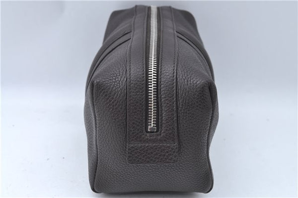 Authentic GUCCI Pouch Purse Leather 256637 Brown J2286