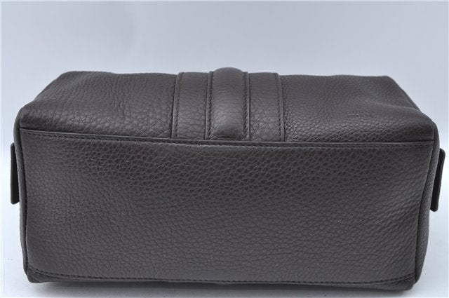 Authentic GUCCI Pouch Purse Leather 256637 Brown J2286