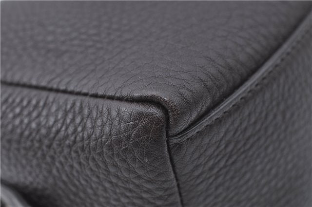 Authentic GUCCI Pouch Purse Leather 256637 Brown J2286