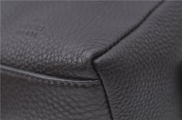 Authentic GUCCI Pouch Purse Leather 256637 Brown J2286