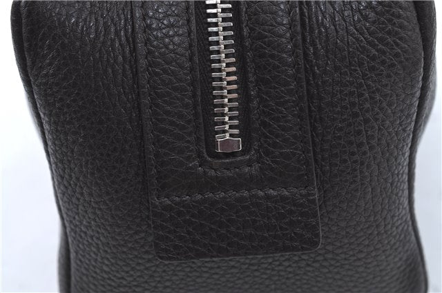 Authentic GUCCI Pouch Purse Leather 256637 Brown J2286