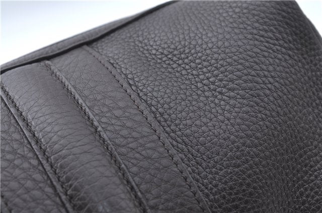 Authentic GUCCI Pouch Purse Leather 256637 Brown J2286